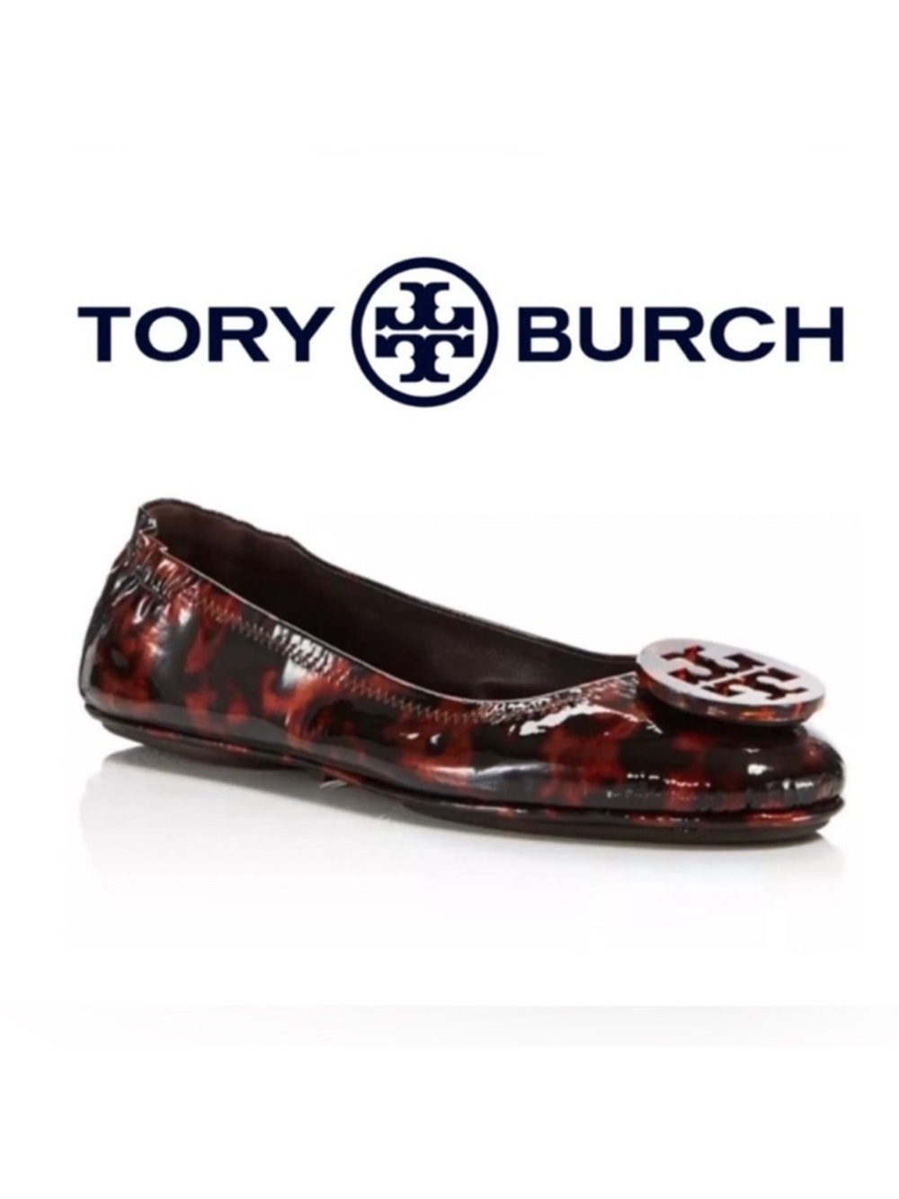 TORY BURCH Reva Tortoise Shell Ballet Flats size 7.5